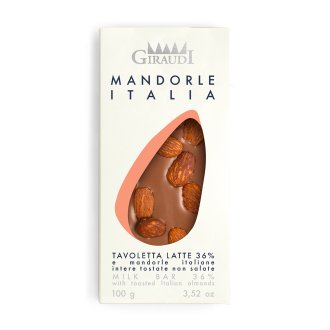 Toste mandorle latte tavolette Giraudi Cioccolato