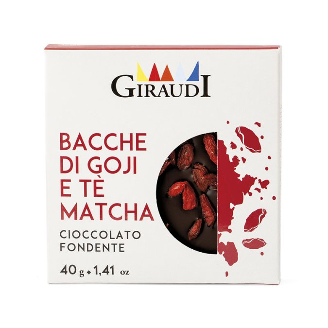 Confezione Inclusioni fondente bacche di Goji e the matcha Giraudi