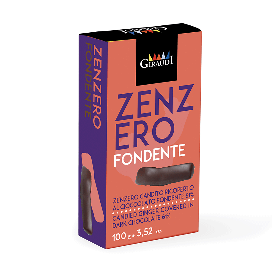 Zenzero candito ricoperto di cioccolato fondente - Frutta ricoperta - Giraudi