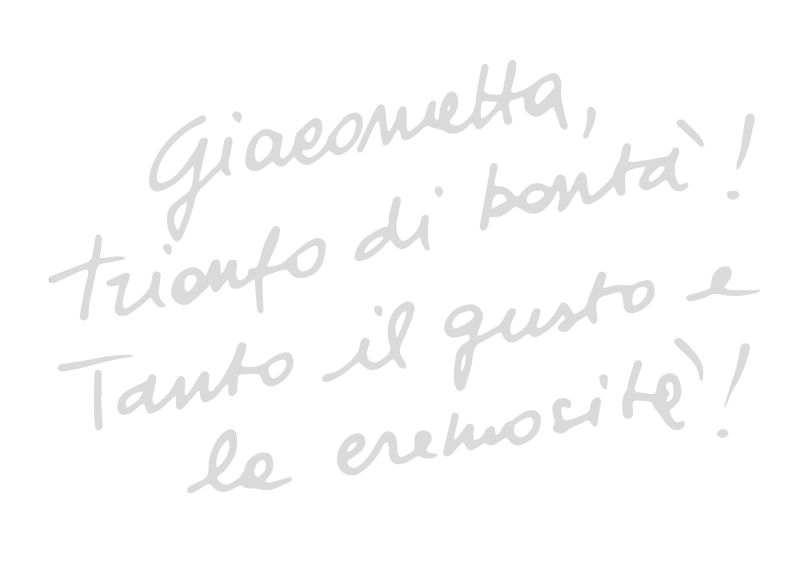 Giacometta scritta a mano 1